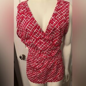 Cato faux wrap sleeveless top 1xl